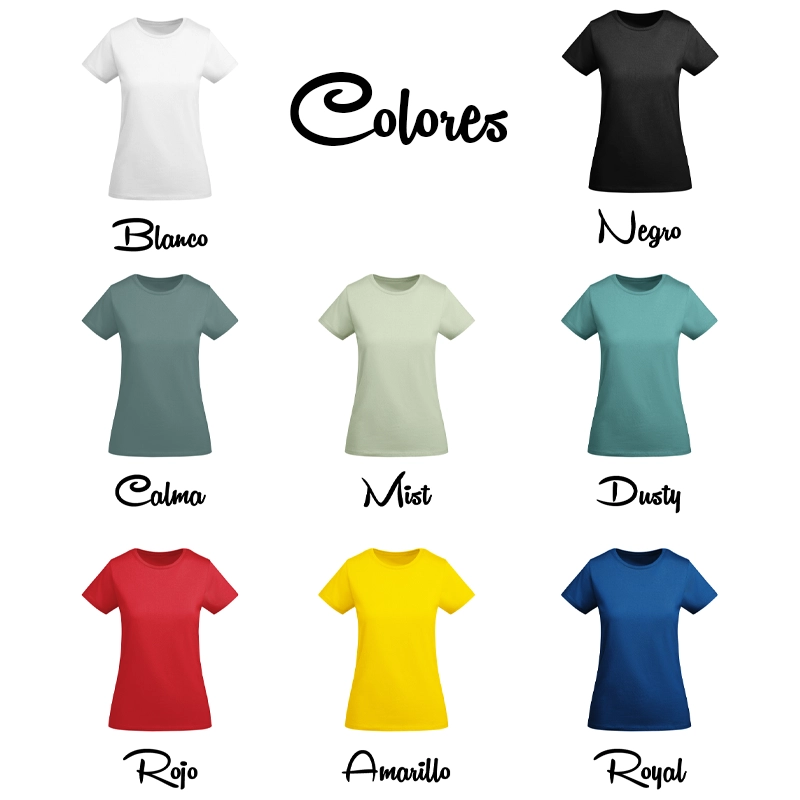 Camiseta Clásica Mujer Colores Textos